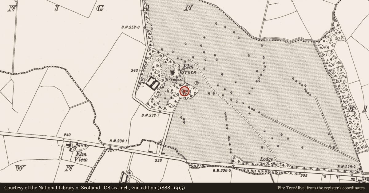 Ordnance Survey six-inch map, 2nd edition (1888–1915) covering the location of Cross, Killaconnigan, County Meath, with a pin at the register's coordinates