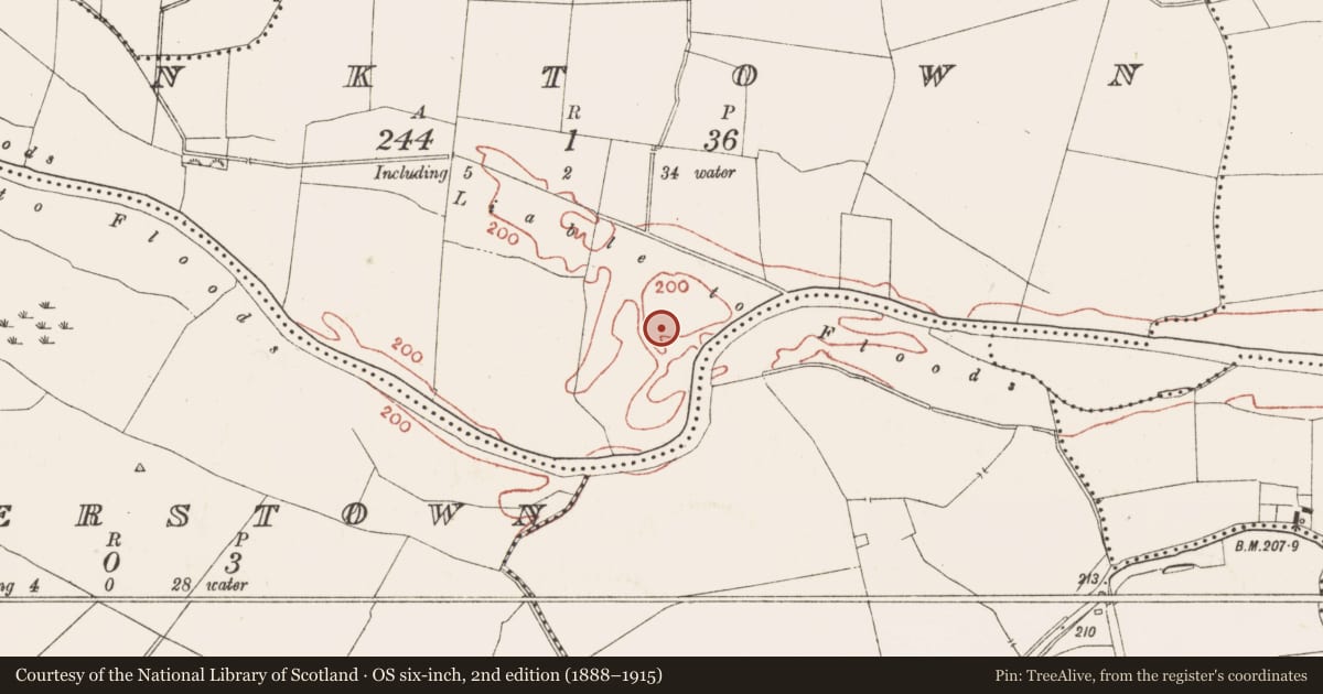 Ordnance Survey six-inch map, 2nd edition (1888–1915) covering the location of Ringfort - rath, Monktown, County Meath, with a pin at the register's coordinates