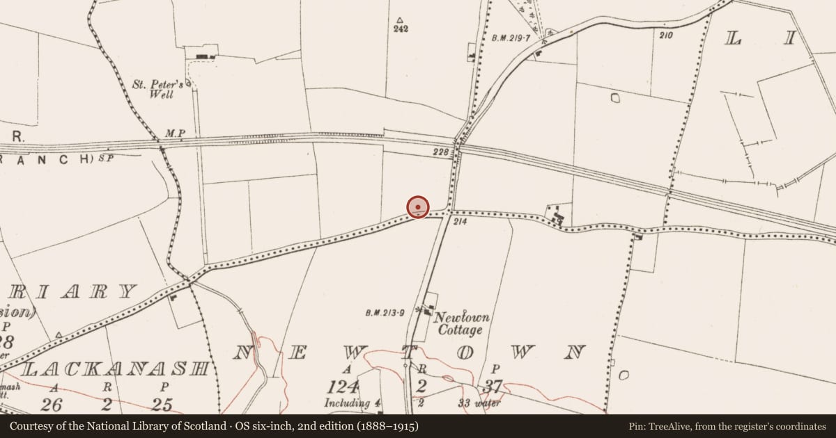 Ordnance Survey six-inch map, 2nd edition (1888–1915) covering the location of Burial, County Meath, with a pin at the register's coordinates