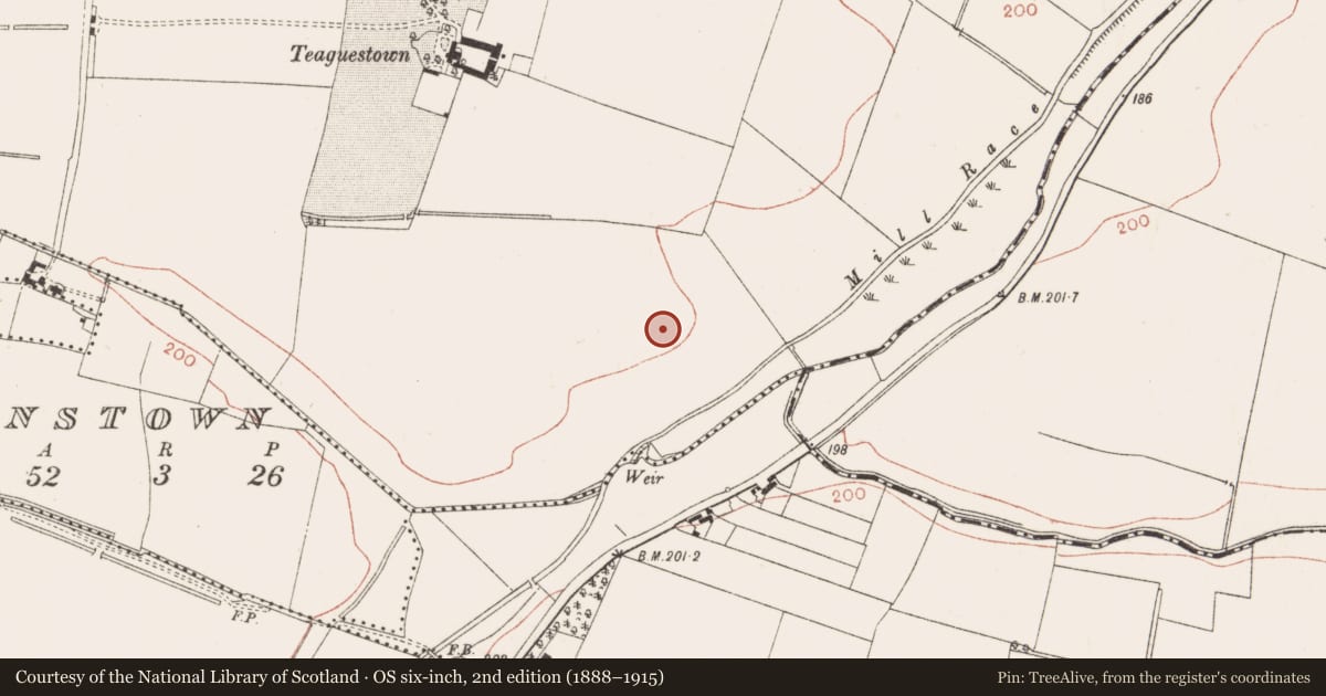 Ordnance Survey six-inch map, 2nd edition (1888–1915) covering the location of Enclosure, Iffernock, County Meath, with a pin at the register's coordinates