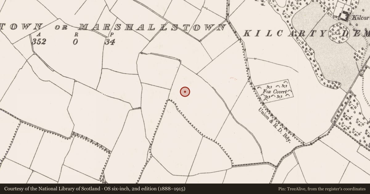 Ordnance Survey six-inch map, 2nd edition (1888–1915) covering the location of Ringfort - rath, Crumpstown Or Marshallstown, County Meath, with a pin at the register's coordinates