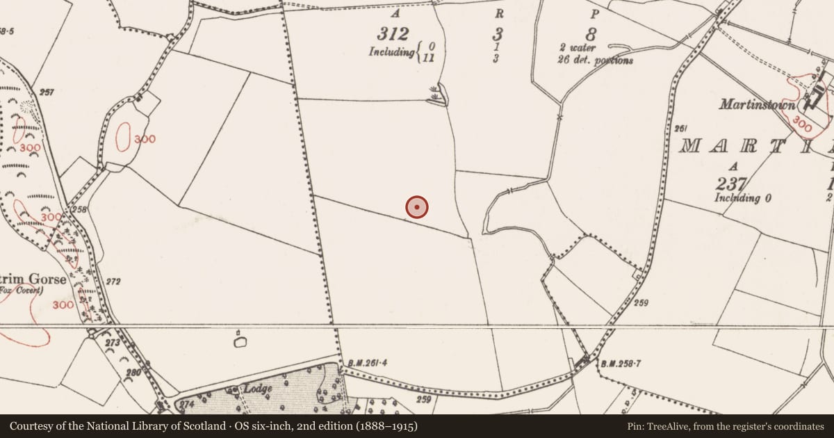Ordnance Survey six-inch map, 2nd edition (1888–1915) covering the location of Ring-ditch, Boycetown, County Meath, with a pin at the register's coordinates