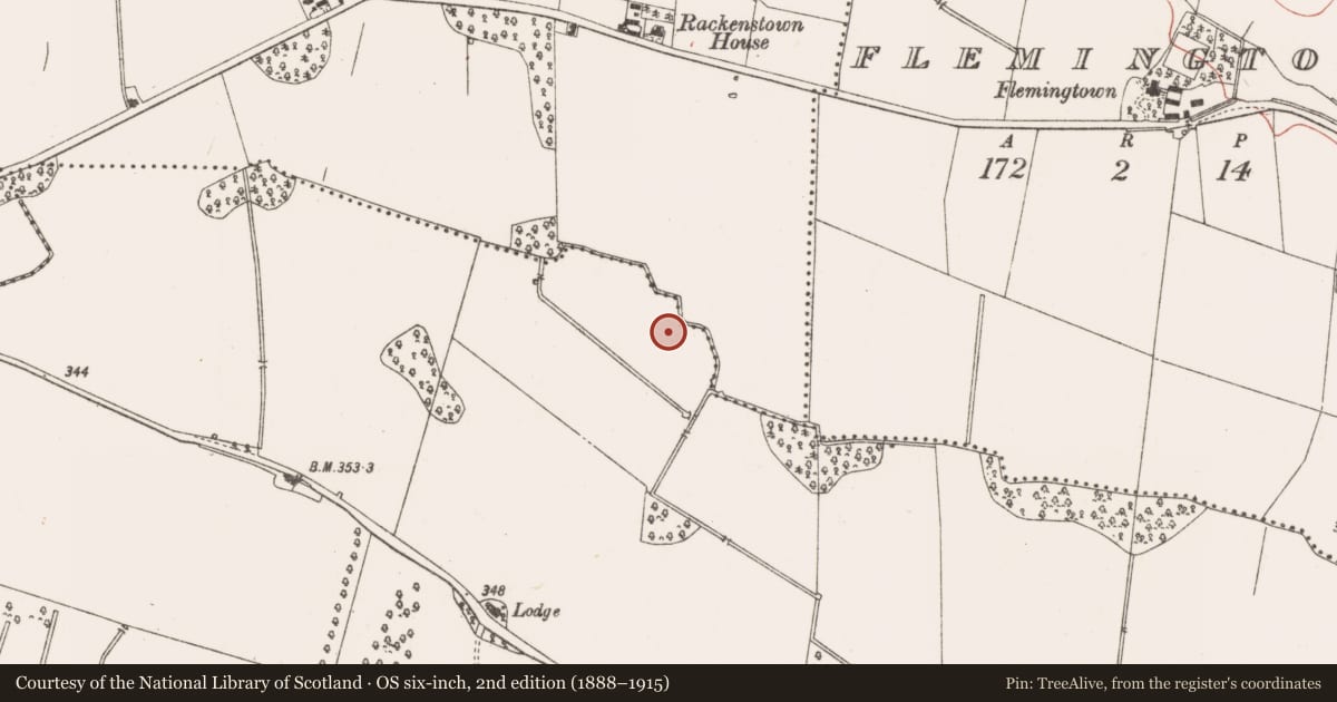 Ordnance Survey six-inch map, 2nd edition (1888–1915) covering the location of Fulacht fia, Lagore Little, County Meath, with a pin at the register's coordinates