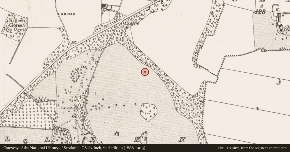Ordnance Survey six-inch map, 2nd edition (1888–1915) covering the location of Ringfort - unclassified, Killeen, County Meath, with a pin at the register's coordinates