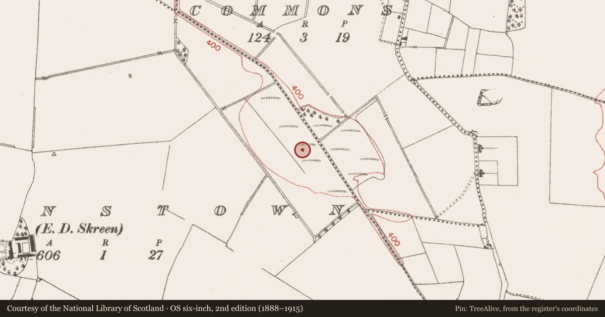 Ordnance Survey six-inch map, 2nd edition (1888–1915) covering the location of Mound, Clowanstown, County Meath, with a pin at the register's coordinates