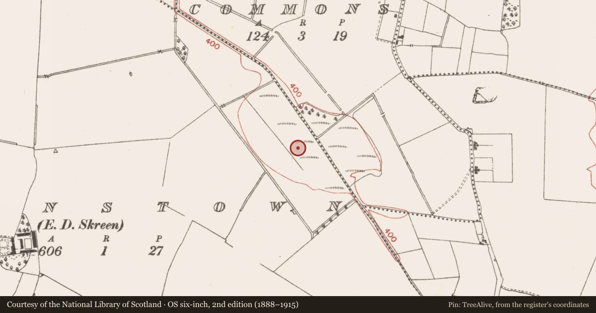 Ordnance Survey six-inch map, 2nd edition (1888–1915) covering the location of Mound, Clowanstown, County Meath, with a pin at the register's coordinates