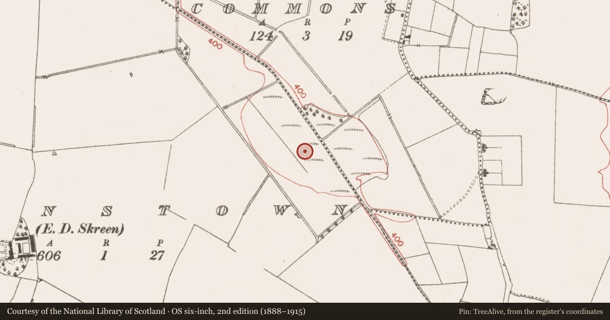 Ordnance Survey six-inch map, 2nd edition (1888–1915) covering the location of Mound, Clowanstown, County Meath, with a pin at the register's coordinates