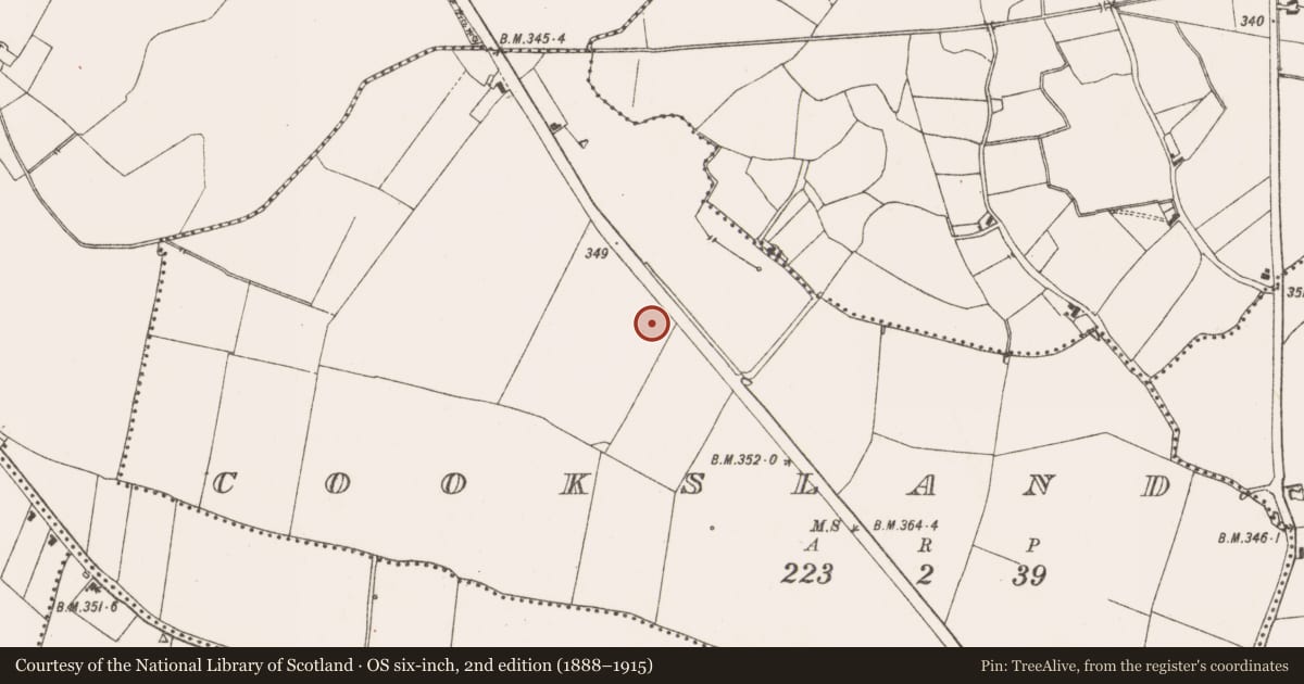 Ordnance Survey six-inch map, 2nd edition (1888–1915) covering the location of Excavation - miscellaneous, Cooksland, County Meath, with a pin at the register's coordinates