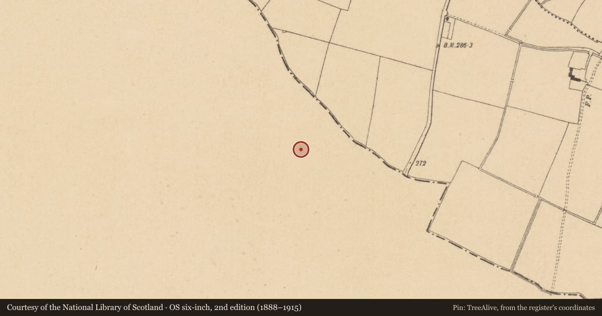 Ordnance Survey six-inch map, 2nd edition (1888–1915) covering the location of Enclosure, Rath (Ratoath By., Cookstown Par.), County Meath, with a pin at the register's coordinates