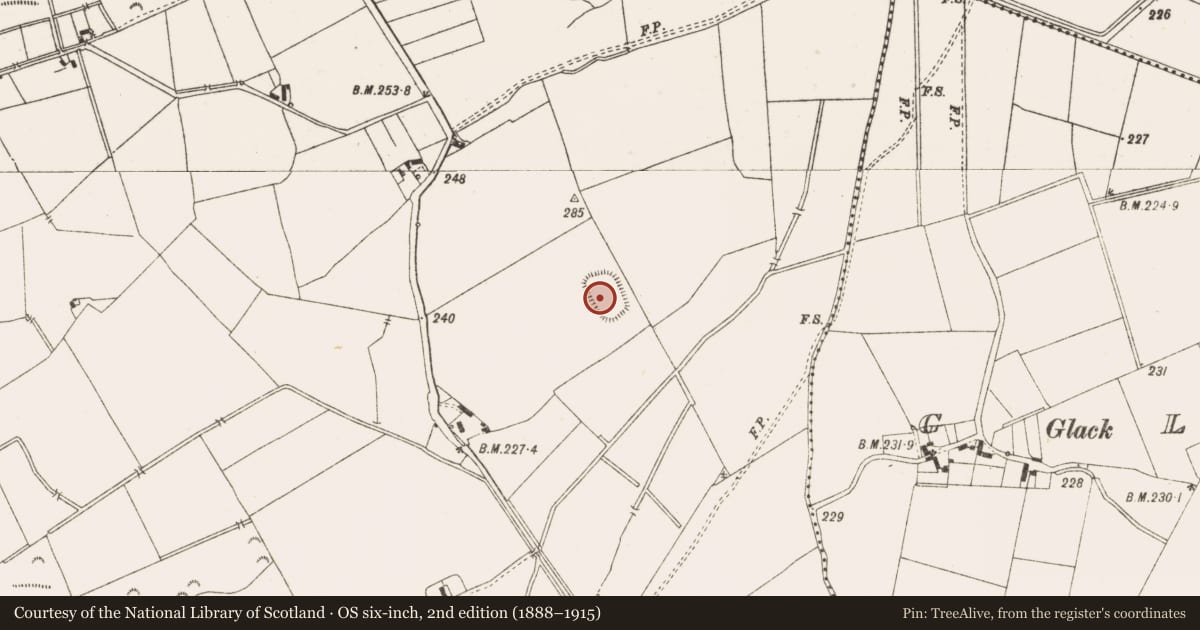Ordnance Survey six-inch map, 2nd edition (1888–1915) covering the location of Enclosure, Clonycavan, County Meath, with a pin at the register's coordinates