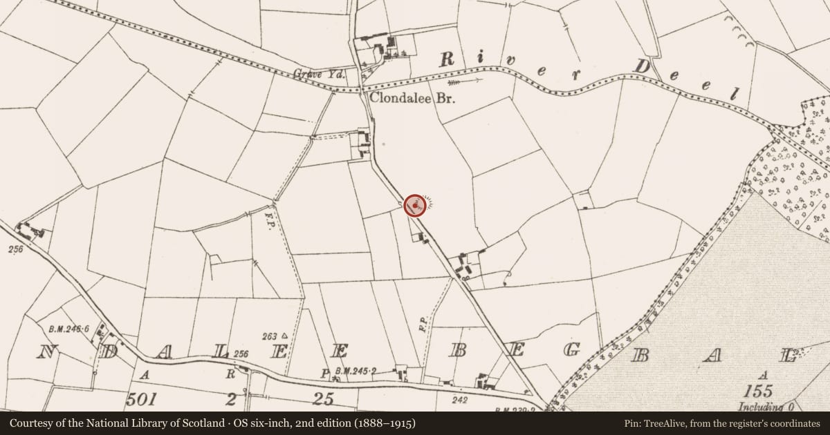Ordnance Survey six-inch map, 2nd edition (1888–1915) covering the location of Ringfort - rath, Clondalee Beg, County Meath, with a pin at the register's coordinates
