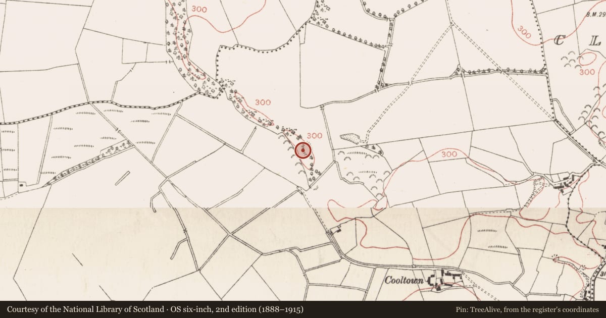 Ordnance Survey six-inch map, 2nd edition (1888–1915) covering the location of Ringfort - rath, Ballynaskea, County Meath, with a pin at the register's coordinates