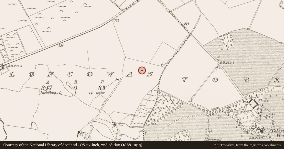 Ordnance Survey six-inch map, 2nd edition (1888–1915) covering the location of Burial ground, Cloncowan, County Meath, with a pin at the register's coordinates