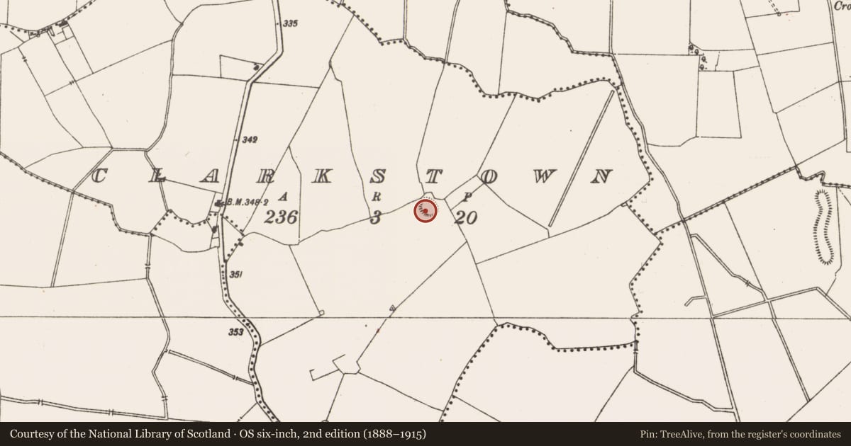 Ordnance Survey six-inch map, 2nd edition (1888–1915) covering the location of Ringfort - rath, Clarkstown, County Meath, with a pin at the register's coordinates