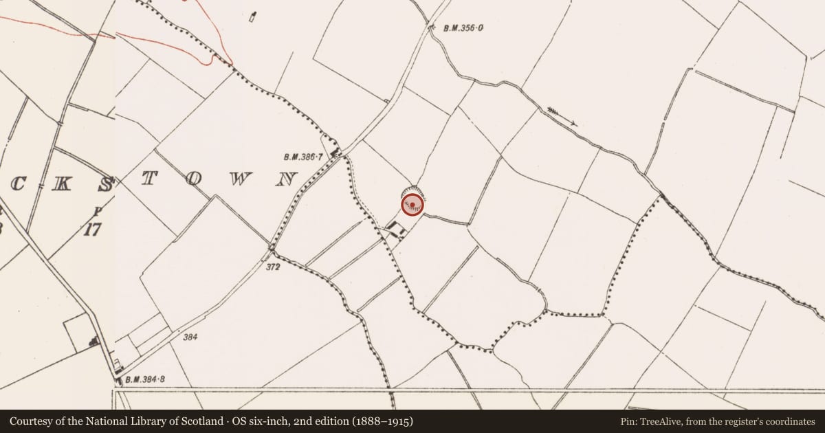 Ordnance Survey six-inch map, 2nd edition (1888–1915) covering the location of Ringfort - rath, Gaulstown, County Meath, with a pin at the register's coordinates