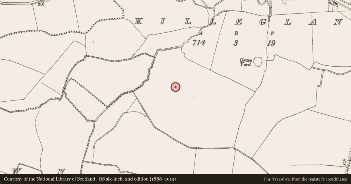 Ordnance Survey six-inch map, 2nd edition (1888–1915) covering the location of Ringfort - rath, Killegland, County Meath, with a pin at the register's coordinates
