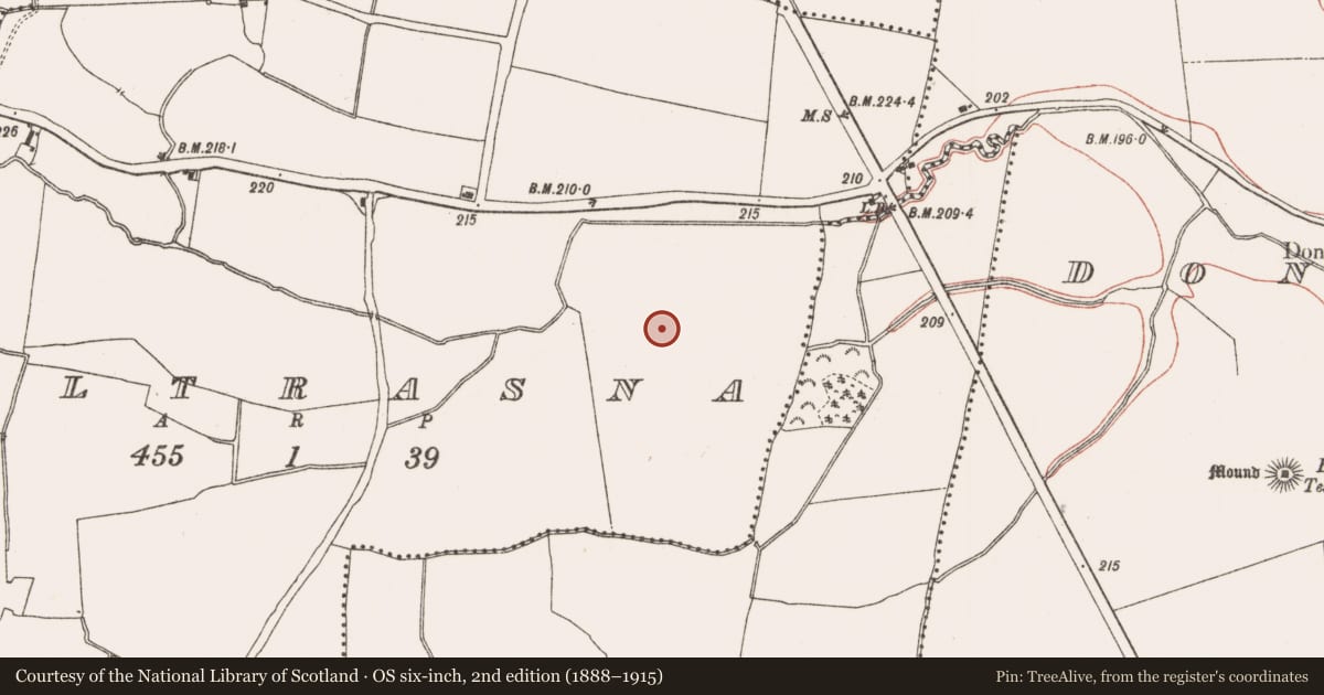 Ordnance Survey six-inch map, 2nd edition (1888–1915) covering the location of Souterrain, Baltrasna, County Meath, with a pin at the register's coordinates
