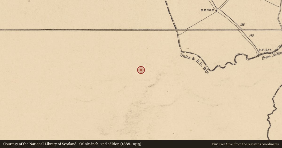 Ordnance Survey six-inch map, 2nd edition (1888–1915) covering the location of Ring-ditch, Greenoge, County Meath, with a pin at the register's coordinates
