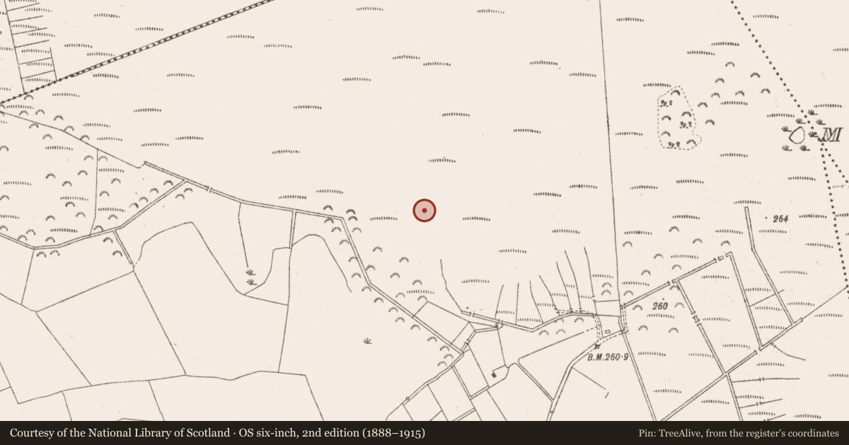 Ordnance Survey six-inch map, 2nd edition (1888–1915) covering the location of Road - class 1 togher, Knockersally Or Colehill, County Meath, with a pin at the register's coordinates
