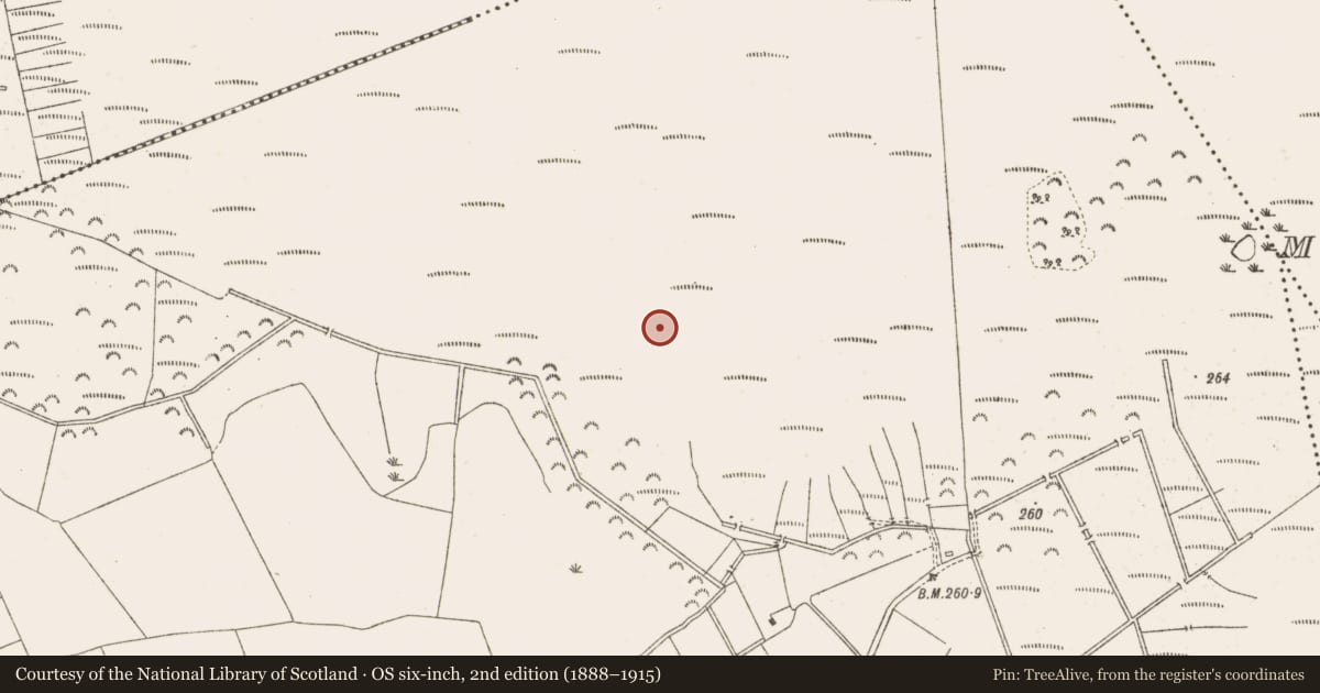 Ordnance Survey six-inch map, 2nd edition (1888–1915) covering the location of Structure - peatland, Knockersally Or Colehill, County Meath, with a pin at the register's coordinates