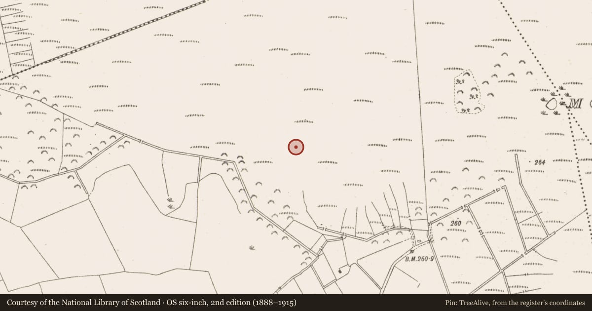 Ordnance Survey six-inch map, 2nd edition (1888–1915) covering the location of Structure - peatland, Knockersally Or Colehill, County Meath, with a pin at the register's coordinates