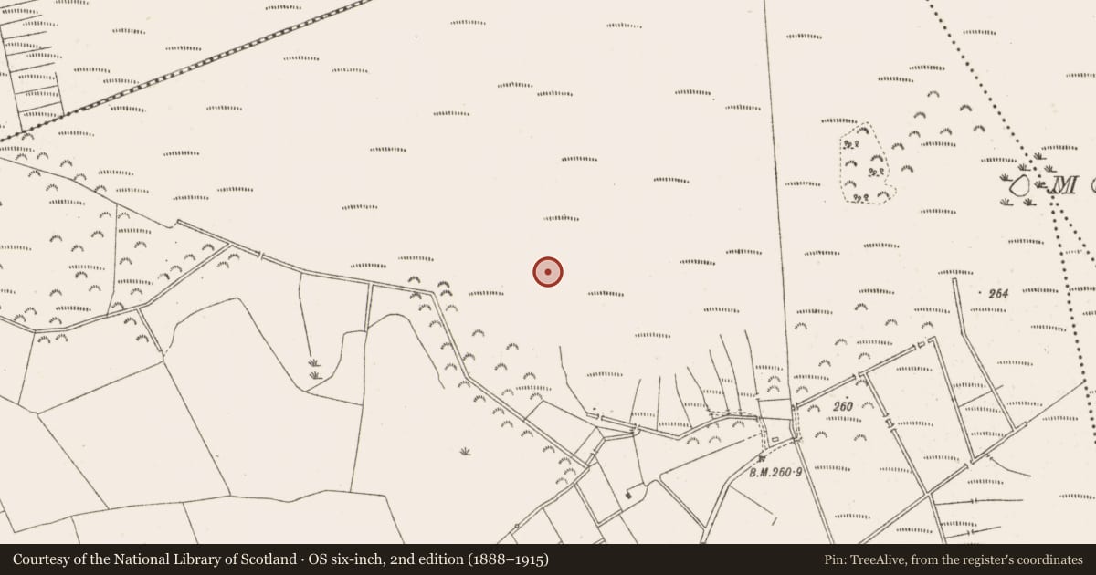 Ordnance Survey six-inch map, 2nd edition (1888–1915) covering the location of Structure - peatland, Knockersally Or Colehill, County Meath, with a pin at the register's coordinates