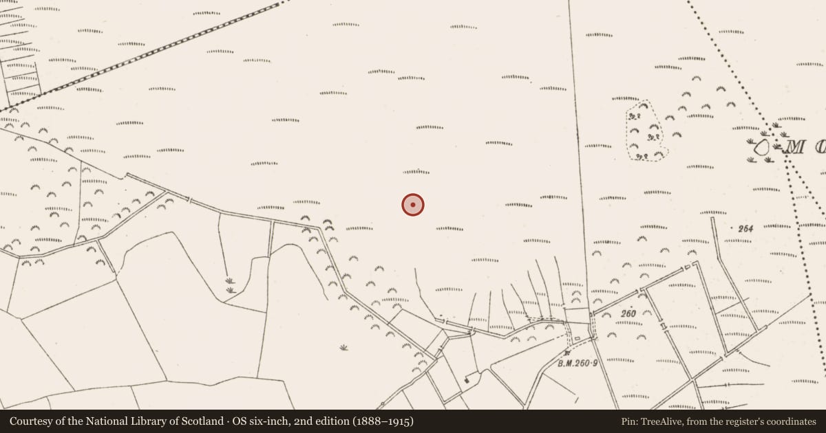 Ordnance Survey six-inch map, 2nd edition (1888–1915) covering the location of Structure - peatland, Knockersally Or Colehill, County Meath, with a pin at the register's coordinates