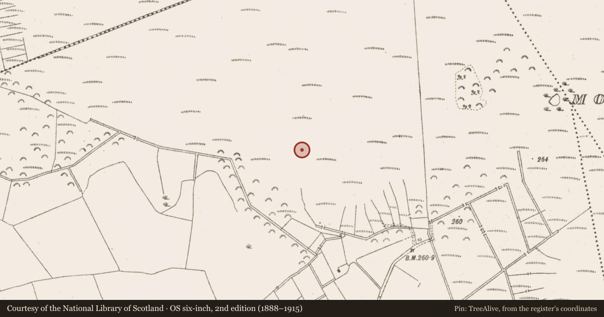 Ordnance Survey six-inch map, 2nd edition (1888–1915) covering the location of Structure - peatland, Knockersally Or Colehill, County Meath, with a pin at the register's coordinates