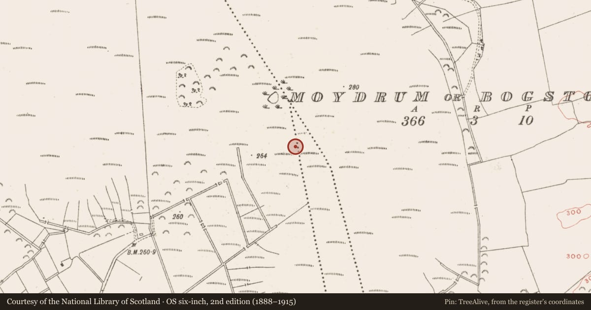 Ordnance Survey six-inch map, 2nd edition (1888–1915) covering the location of Structure - peatland, Knockersally Or Colehill, County Meath, with a pin at the register's coordinates
