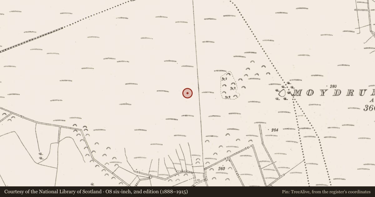 Ordnance Survey six-inch map, 2nd edition (1888–1915) covering the location of Structure - peatland, Knockersally Or Colehill, County Meath, with a pin at the register's coordinates