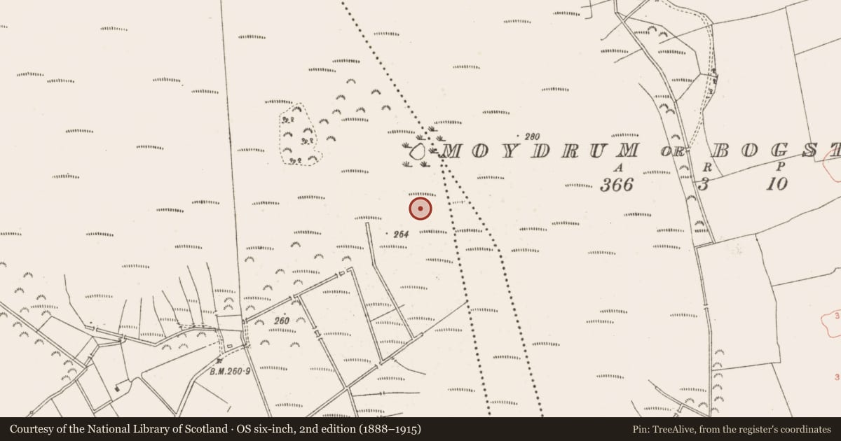 Ordnance Survey six-inch map, 2nd edition (1888–1915) covering the location of Road - class 3 togher, Knockersally Or Colehill, County Meath, with a pin at the register's coordinates