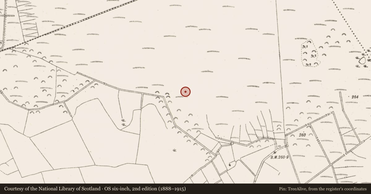 Ordnance Survey six-inch map, 2nd edition (1888–1915) covering the location of Structure - peatland, Knockersally Or Colehill, County Meath, with a pin at the register's coordinates