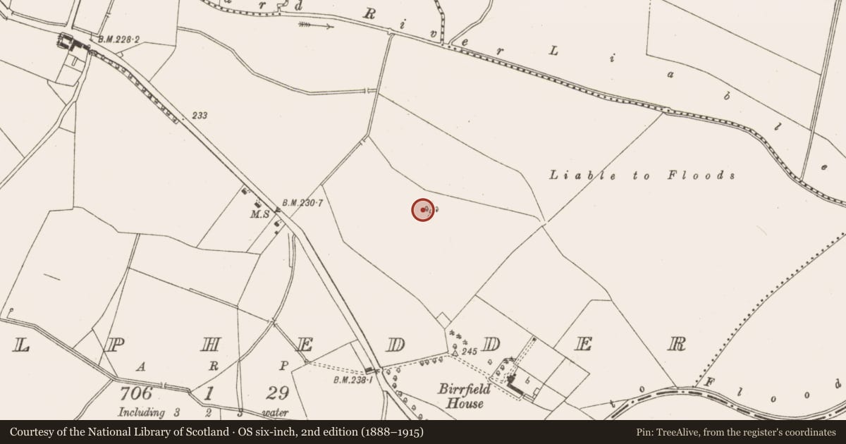 Ordnance Survey six-inch map, 2nd edition (1888–1915) covering the location of Barrow - bowl-barrow, Mulphedder, County Meath, with a pin at the register's coordinates