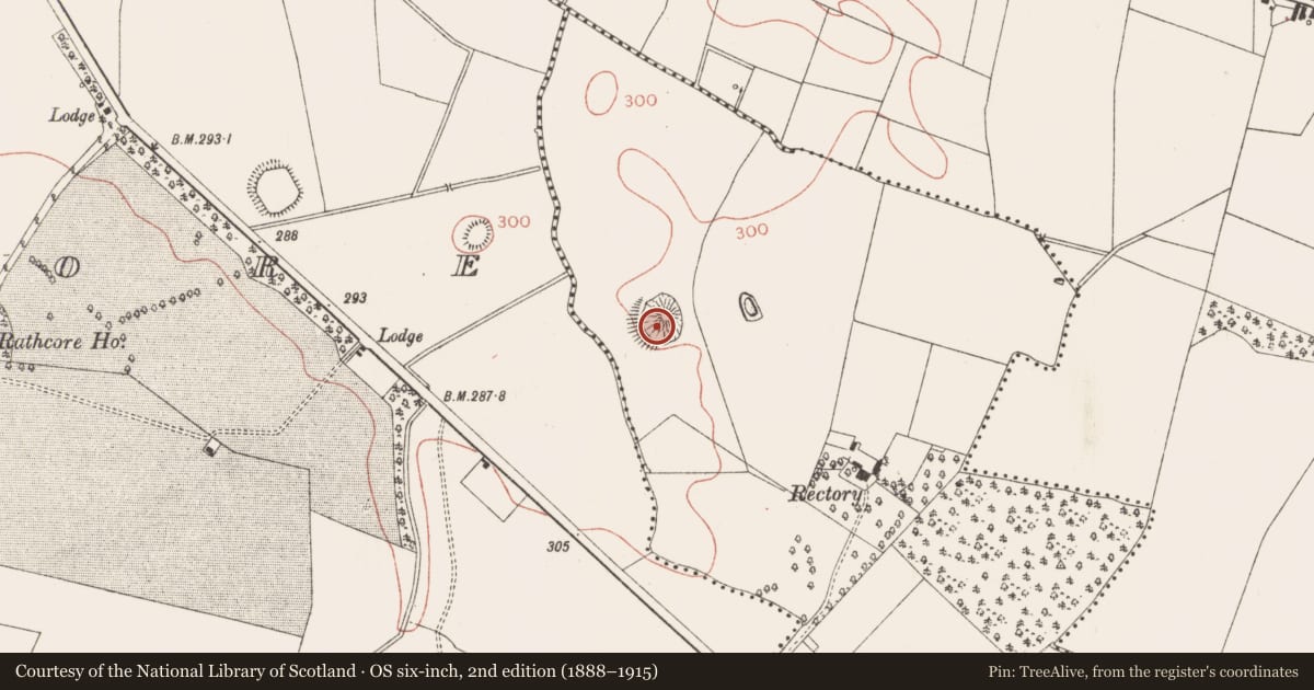 Ordnance Survey six-inch map, 2nd edition (1888–1915) covering the location of Castle - motte, Jordanstown, County Meath, with a pin at the register's coordinates