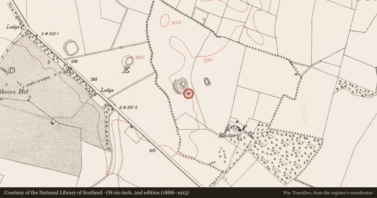 Ordnance Survey six-inch map, 2nd edition (1888–1915) covering the location of Fulacht fia, Jordanstown, County Meath, with a pin at the register's coordinates