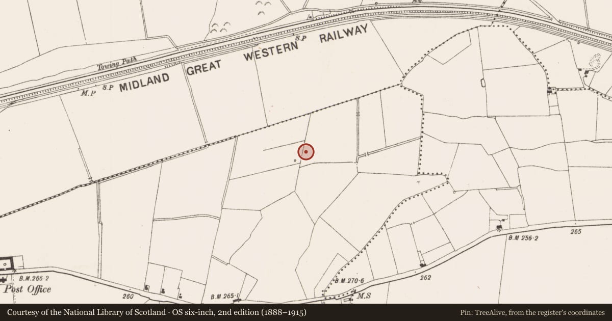 Ordnance Survey six-inch map, 2nd edition (1888–1915) covering the location of Enclosure - large enclosure, Johnstown (Moyfenrath Lower By., Rathcore Par.), County Meath, with a pin at the register's coordinates