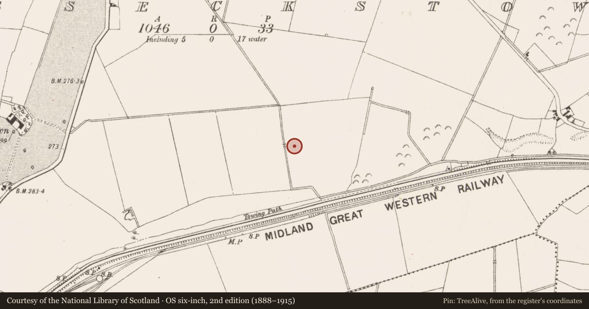 Ordnance Survey six-inch map, 2nd edition (1888–1915) covering the location of Enclosure, Posseckstown, County Meath, with a pin at the register's coordinates