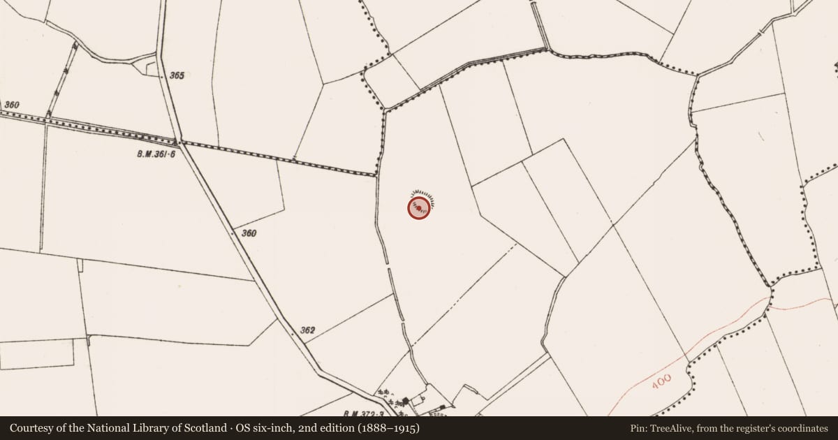 Ordnance Survey six-inch map, 2nd edition (1888–1915) covering the location of Ringfort - rath, Newtownrathganley, County Meath, with a pin at the register's coordinates
