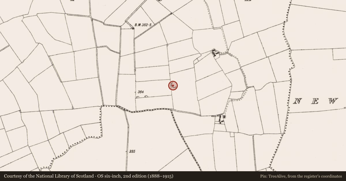 Ordnance Survey six-inch map, 2nd edition (1888–1915) covering the location of Ringfort - rath, Garadice, County Meath, with a pin at the register's coordinates