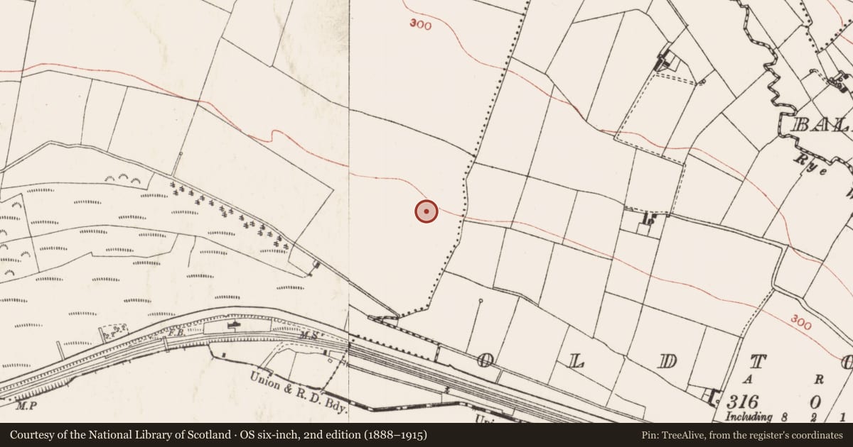 Ordnance Survey six-inch map, 2nd edition (1888–1915) covering the location of Enclosure - large enclosure, Ardrums Great, County Meath, with a pin at the register's coordinates