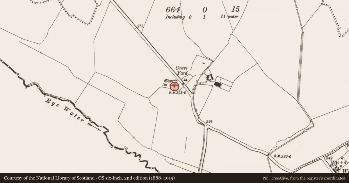 Ordnance Survey six-inch map, 2nd edition (1888–1915) covering the location of Habitation site, Balfeaghan, County Meath, with a pin at the register's coordinates