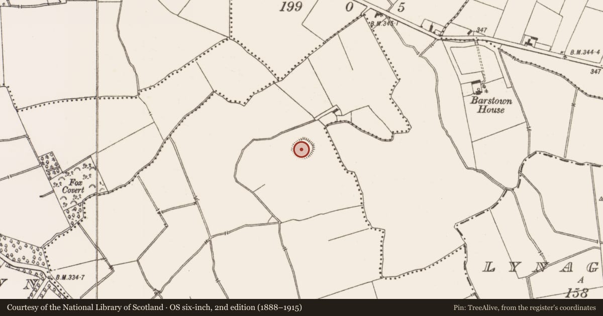 Ordnance Survey six-inch map, 2nd edition (1888–1915) covering the location of Ringfort - rath, Kilclone, County Meath, with a pin at the register's coordinates