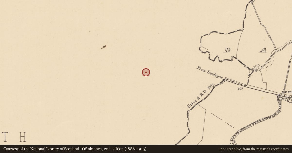 Ordnance Survey six-inch map, 2nd edition (1888–1915) covering the location of Church, Clonee, County Meath, with a pin at the register's coordinates