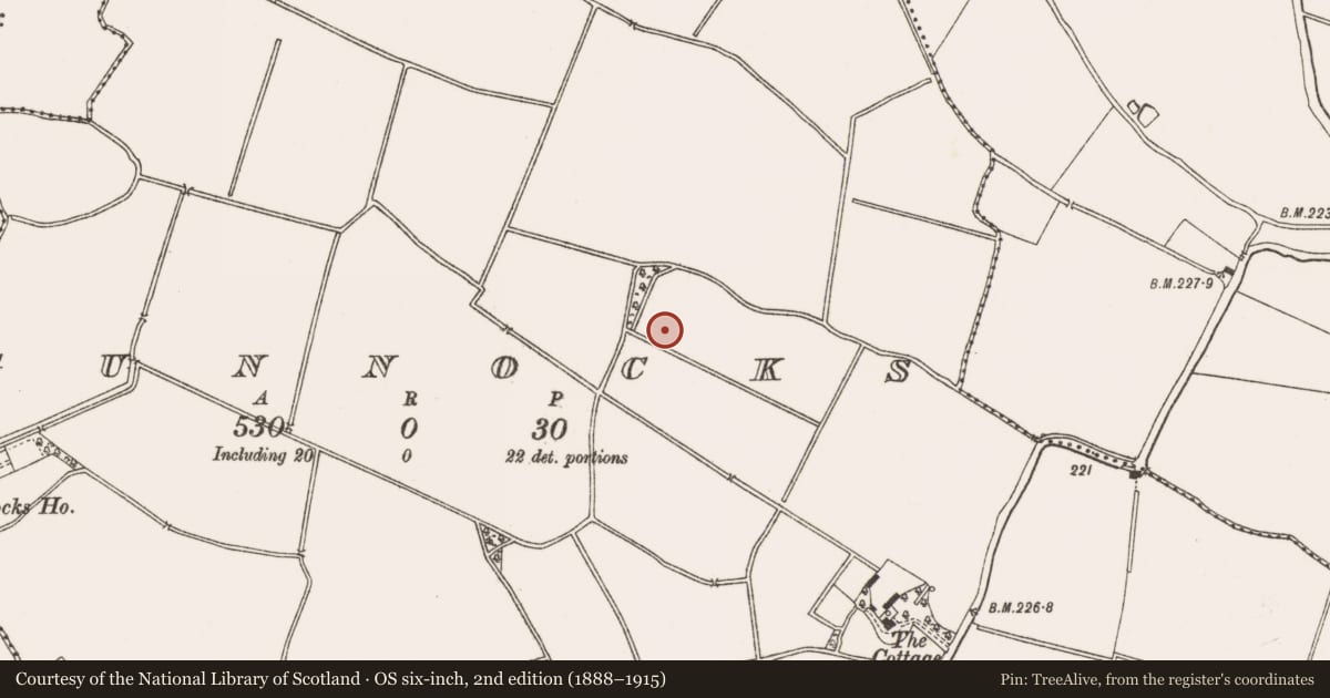 Ordnance Survey six-inch map, 2nd edition (1888–1915) covering the location of Excavation - miscellaneous, Gunnocks, County Meath, with a pin at the register's coordinates