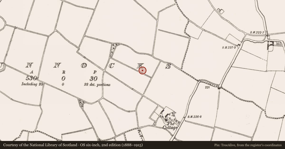 Ordnance Survey six-inch map, 2nd edition (1888–1915) covering the location of Excavation - miscellaneous, Gunnocks, County Meath, with a pin at the register's coordinates