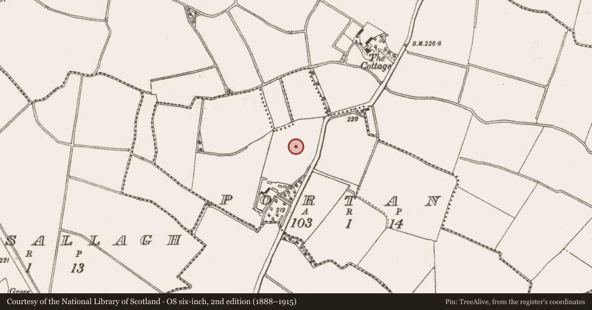 Ordnance Survey six-inch map, 2nd edition (1888–1915) covering the location of Excavation - miscellaneous, Portan, County Meath, with a pin at the register's coordinates