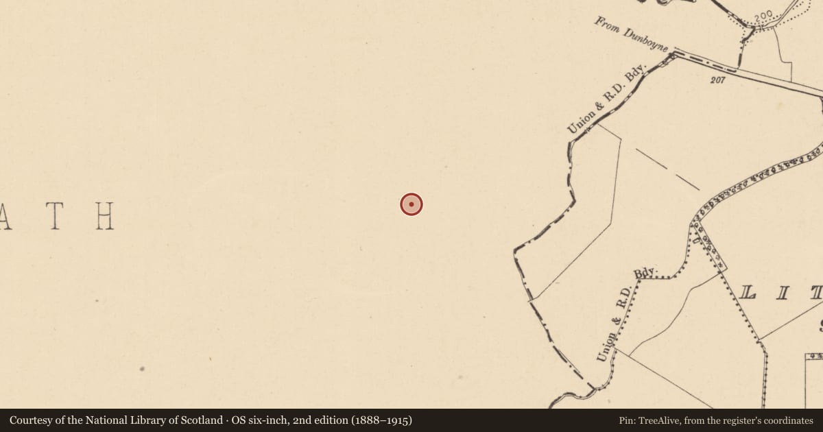 Ordnance Survey six-inch map, 2nd edition (1888–1915) covering the location of Field system, Clonee, County Meath, with a pin at the register's coordinates