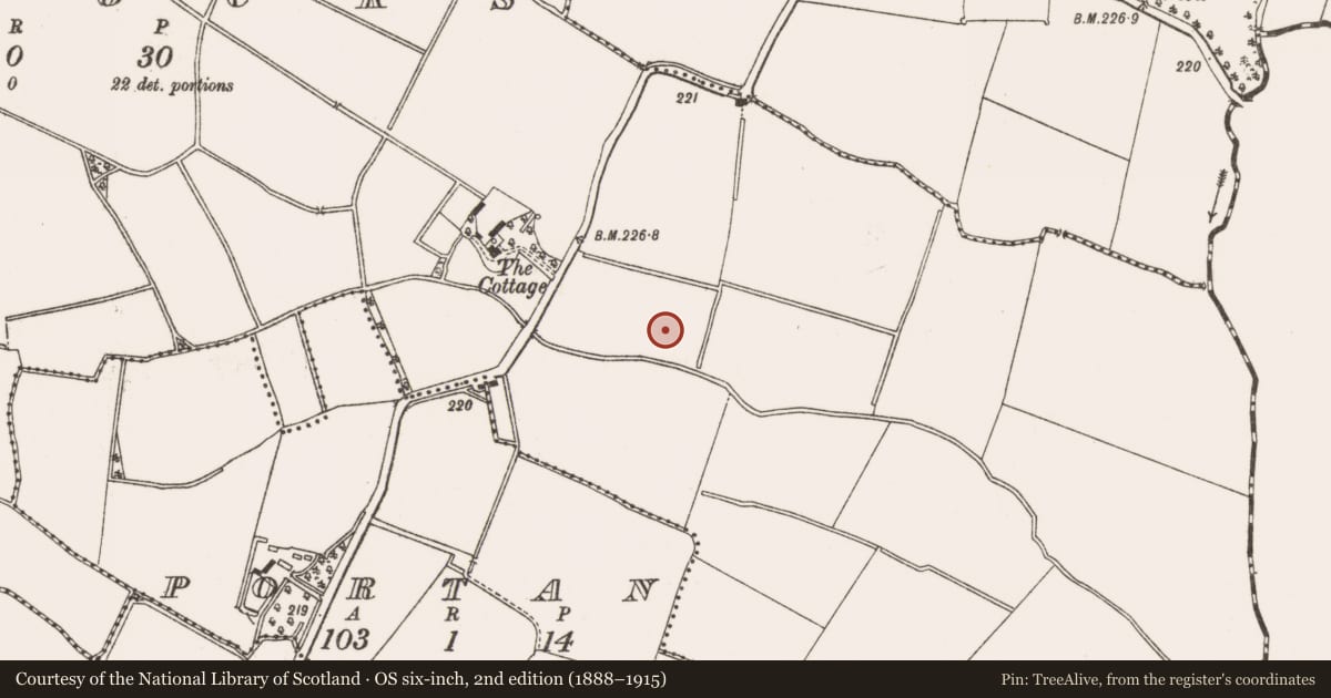 Ordnance Survey six-inch map, 2nd edition (1888–1915) covering the location of Charcoal-making site, Gunnocks, County Meath, with a pin at the register's coordinates