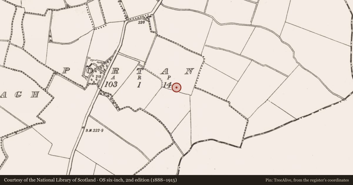 Ordnance Survey six-inch map, 2nd edition (1888–1915) covering the location of Pit, Portan, County Meath, with a pin at the register's coordinates