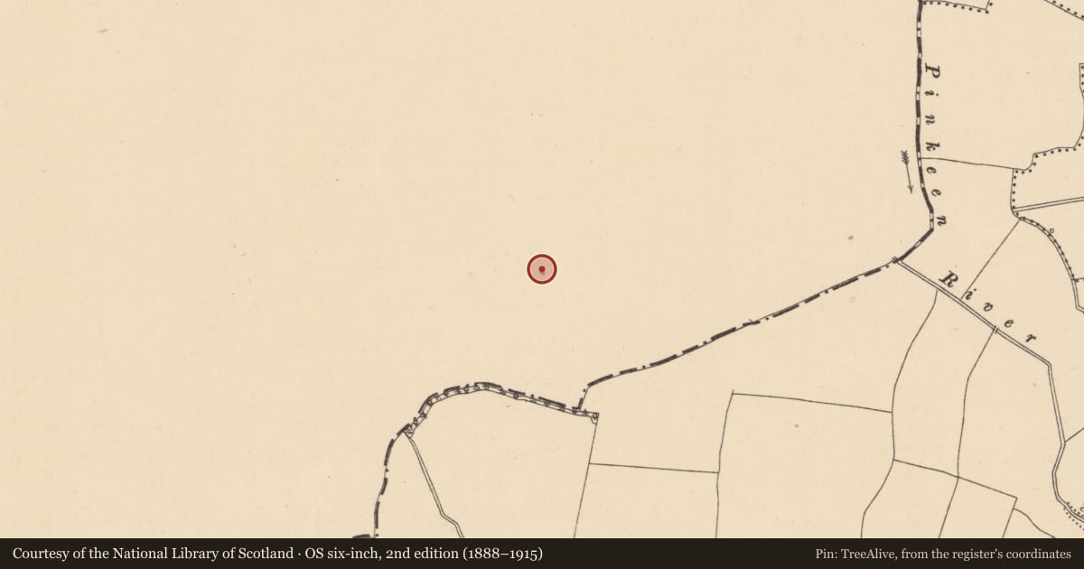 Ordnance Survey six-inch map, 2nd edition (1888–1915) covering the location of Field boundary, Gunnocks, Portan, County Meath, with a pin at the register's coordinates